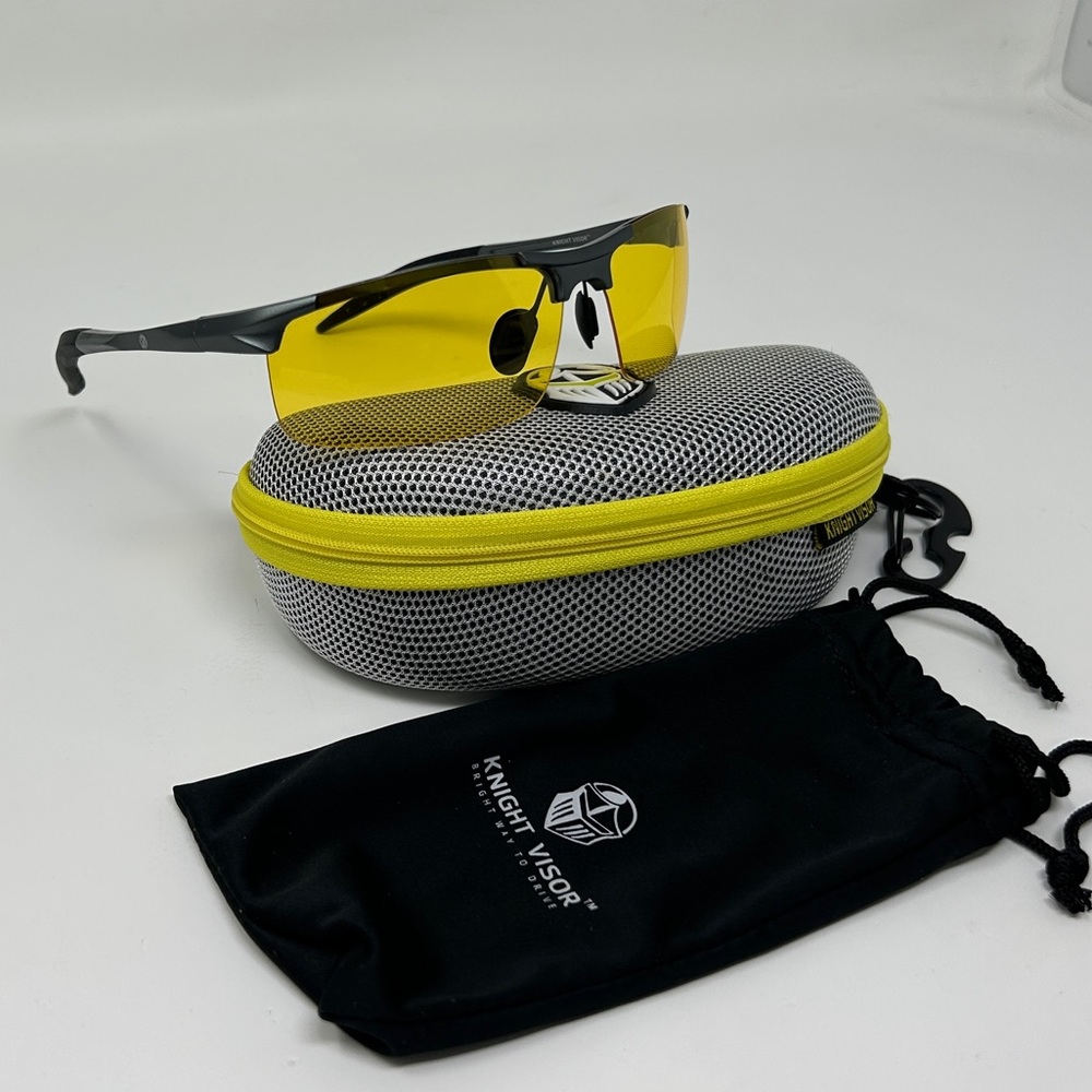 Knight Visor Glasses for Driving  - Yellow Tint Anti Glare for Nighttime
